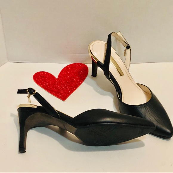 MISOPE NWOT classic sling back pointed kitten heel - Picture 2 of 8